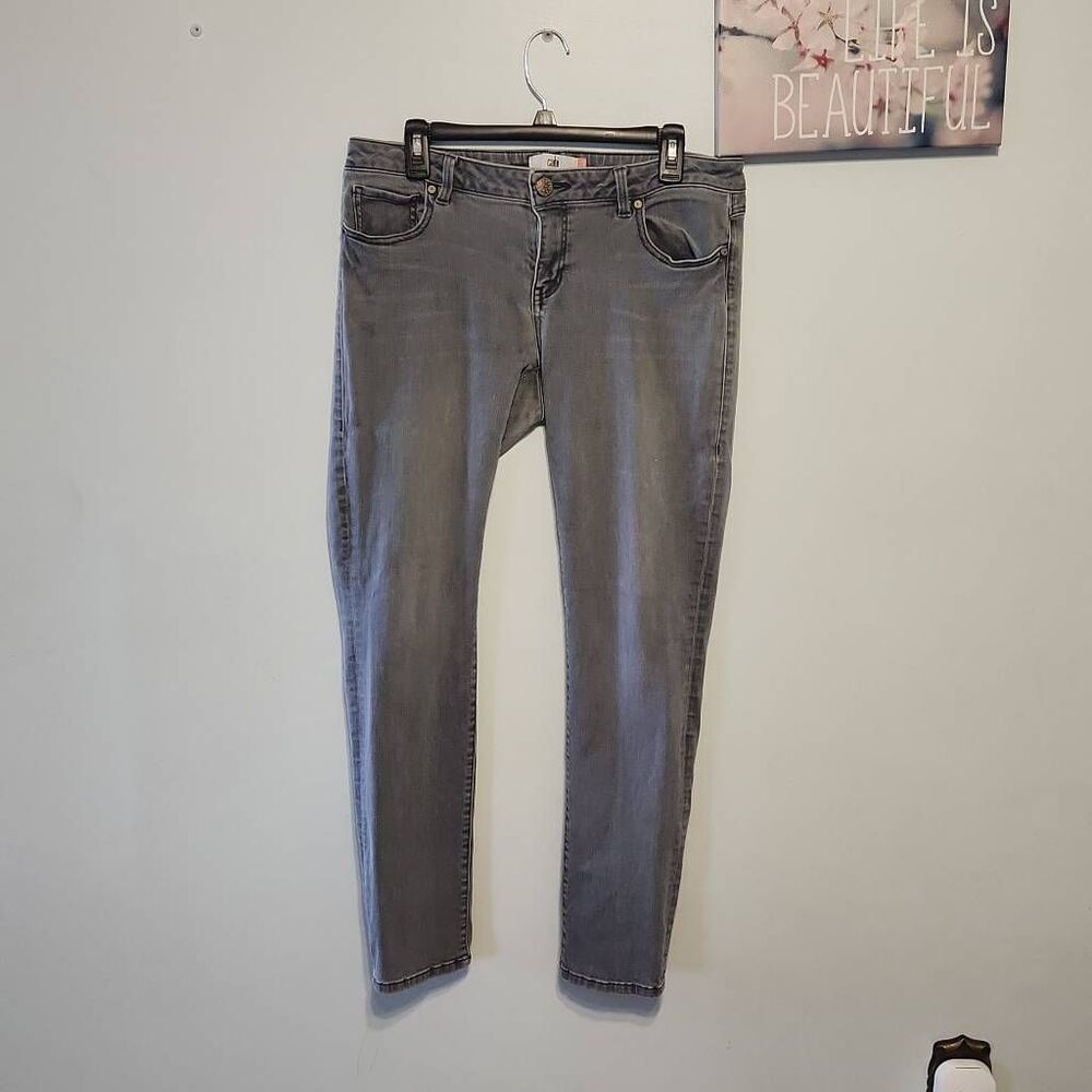 Cabi Style #3191 Slim Boyfriend Jeans Gray size 10
